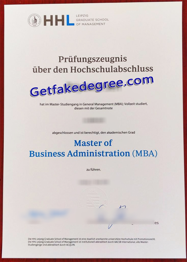 Handelshochschule Leipzig diploma