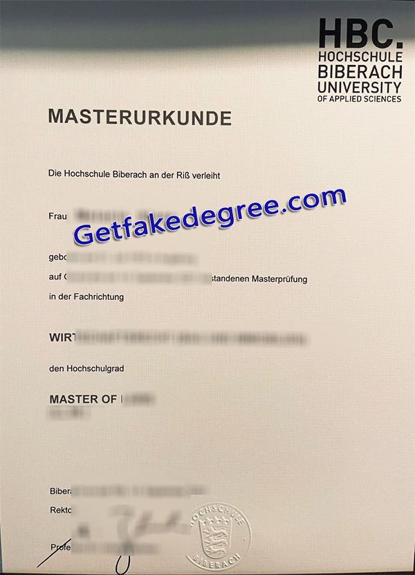 Hochschule Biberach diploma