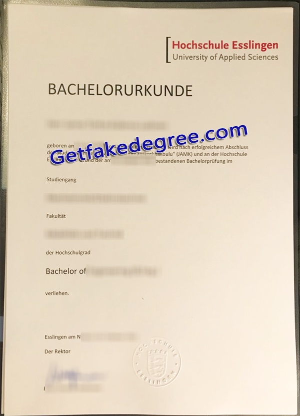 Hochschule Esslingen diploma