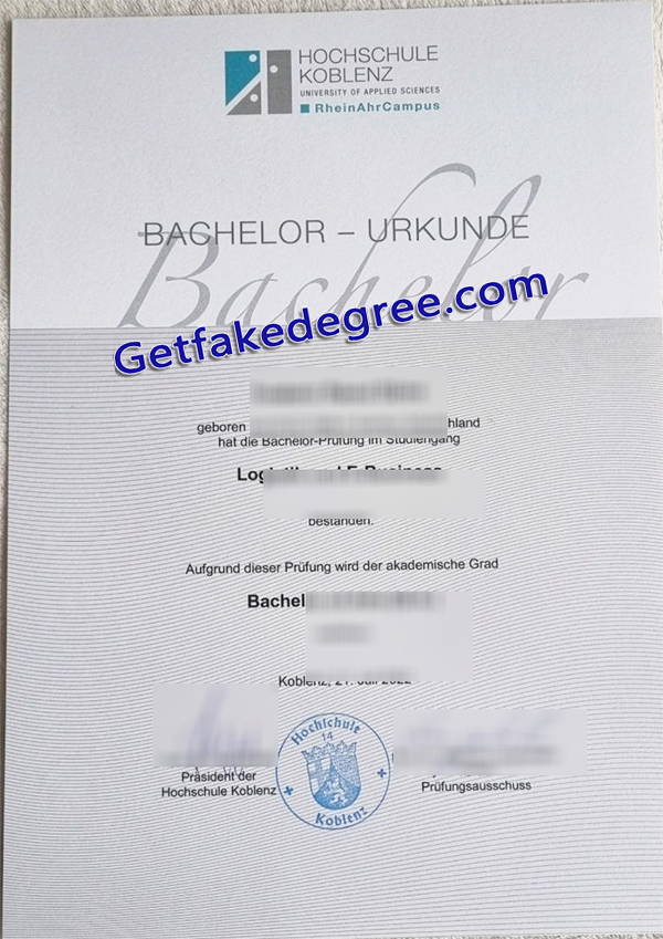 Hochschule Koblenz diploma
