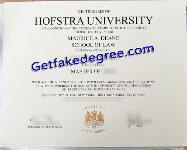 Hofstra University diploma