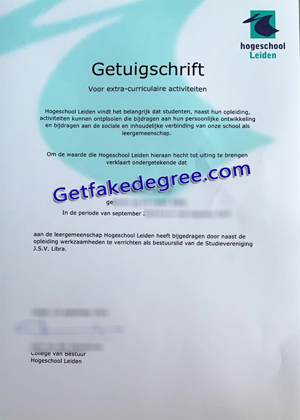 Hogeschool Leiden diploma