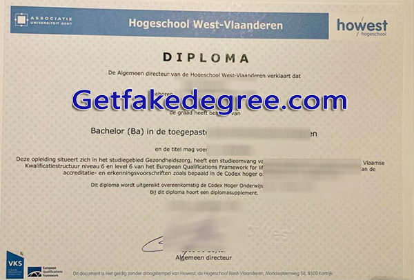 Hogeschool West-Vlaanderen diploma