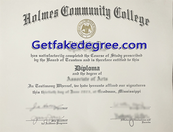 Holmes Community College diploma