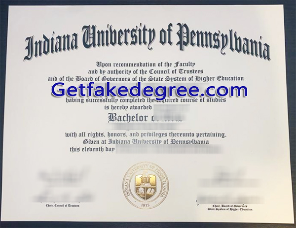 Indiana University of Pennsylvania diploma