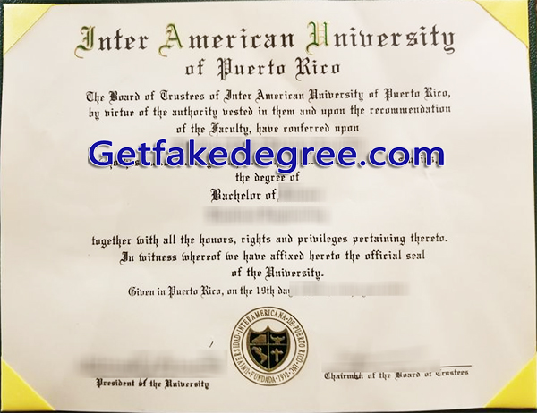 Interamerican University of Puerto Rico diploma