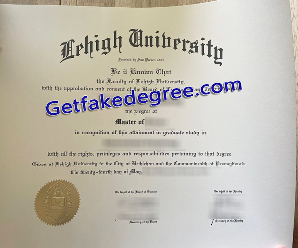 Lehigh University diploma