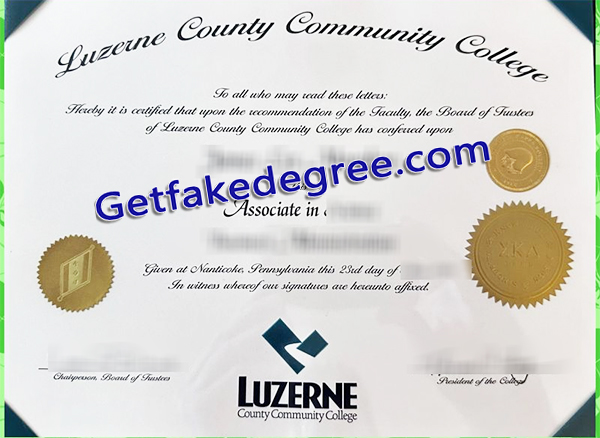 Luzerne County Community College diploma