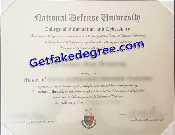 National Defence University diploma