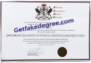 National University of Medical Sciences degree