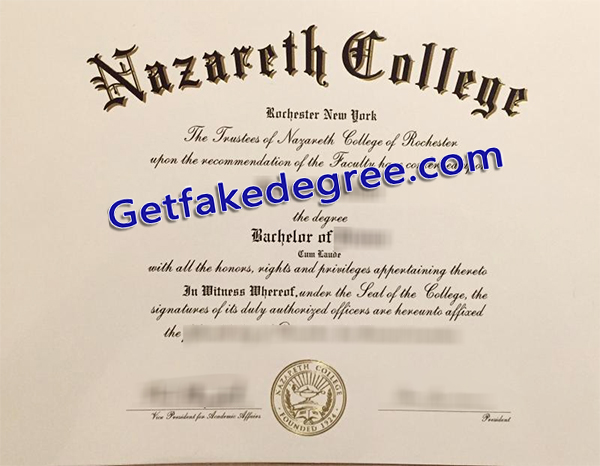 Nazareth College diploma