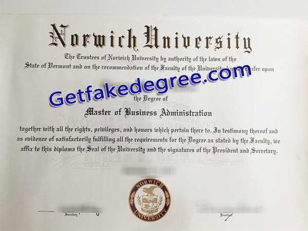 Norwich University diploma