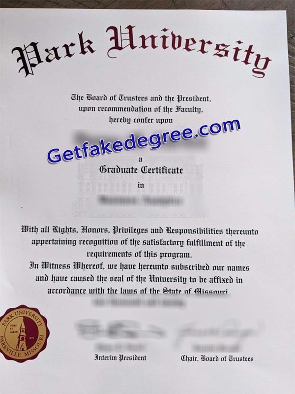 Park University diploma