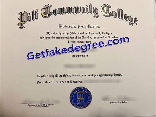 Pitt Community College diploma
