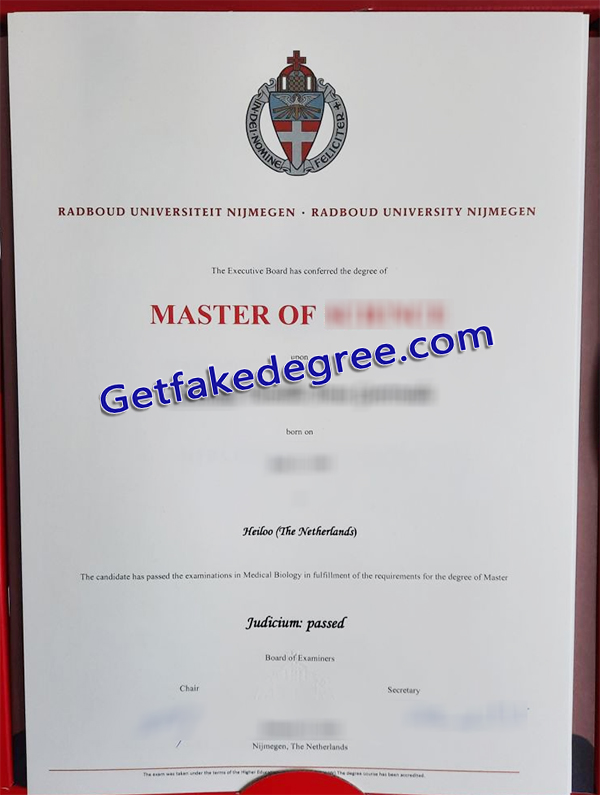 Radboud University Nijmegen diploma