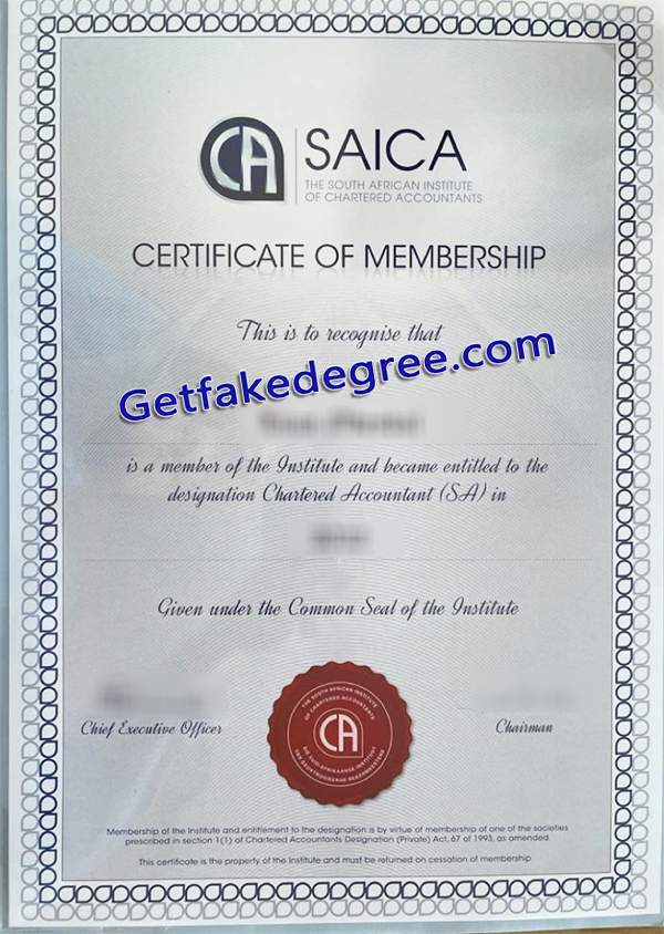 SAICA certificate