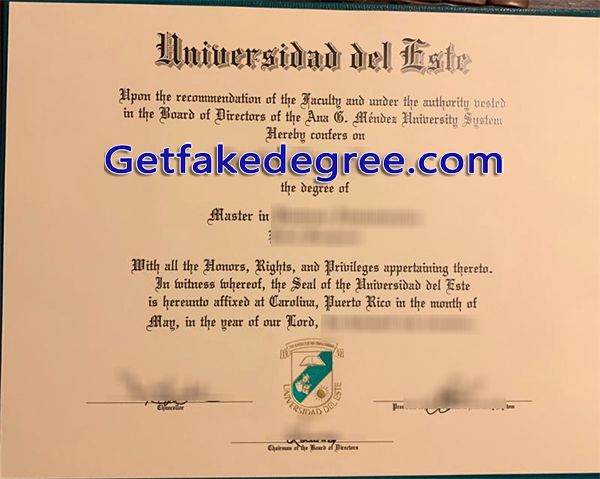 Universidad del Este diploma