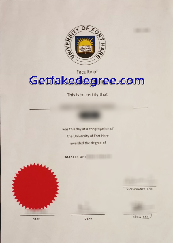University of Fort Hare diploma