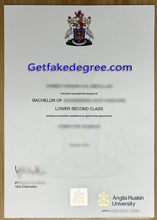Anglia Ruskin University diploma