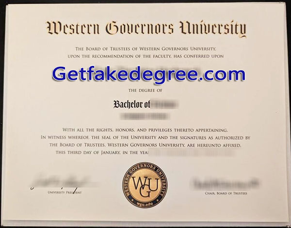 Western Governors University diploma