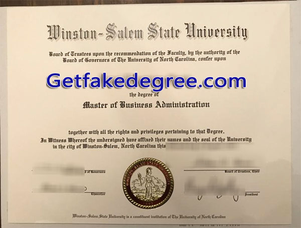 Winston-Salem State University diploma