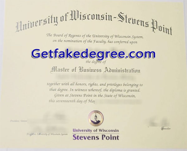 UW-Stevens Point diploma