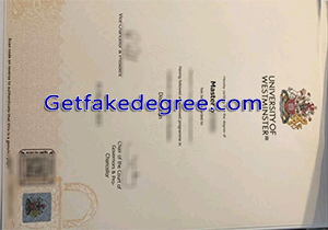 University of Westminster degree