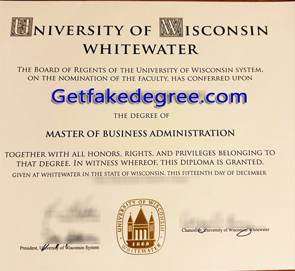 University of Wisconsin-Whitewater diploma