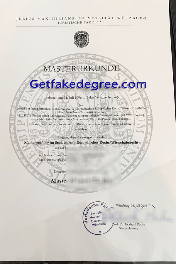 University of Würzburg diploma