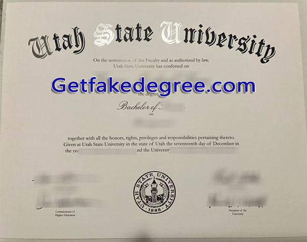 Utah State University diploma