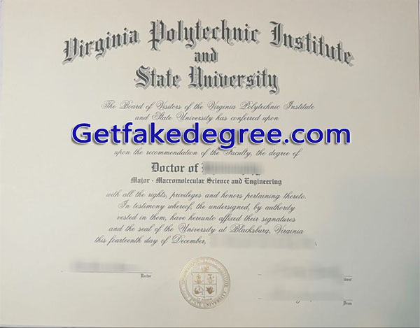 Virginia Tech diploma