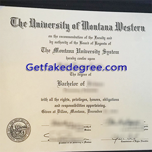 University of Montana Western degree