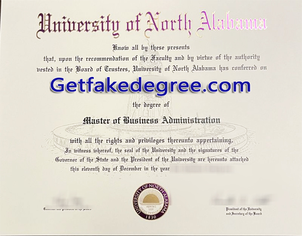 University of North Alabama diploma