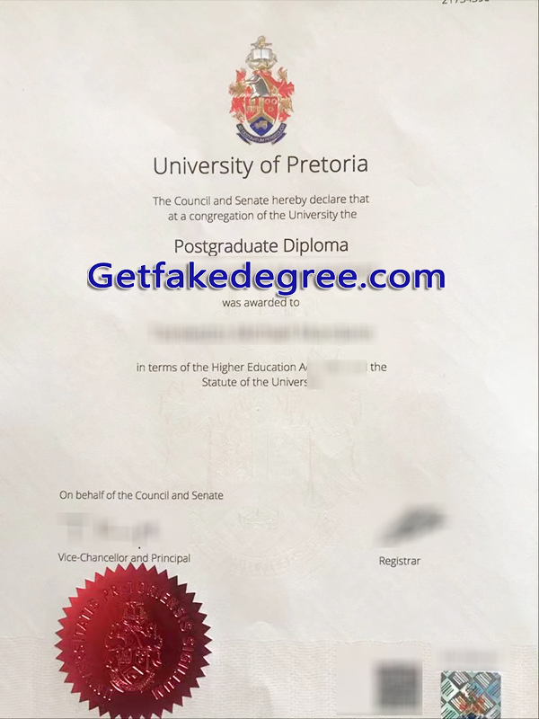 University of Pretoria diploma