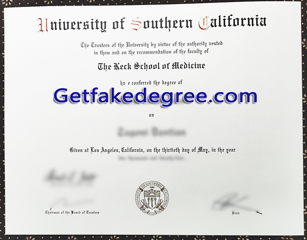University of Southern California diploma