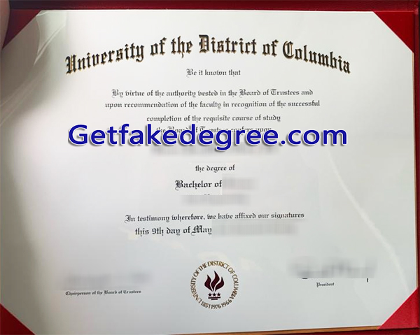 University of the District of Columbia diploma