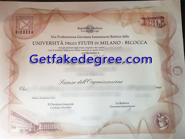 Università degli Studi di Milano-Bicocca diploma