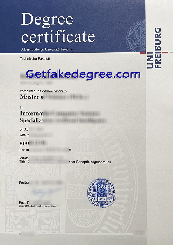 Universität Freiburg diploma