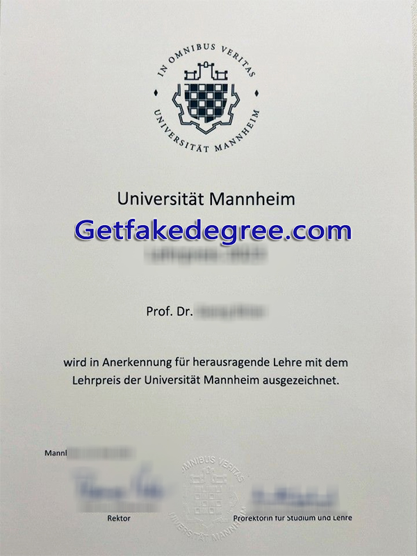 Universität Mannheim diploma