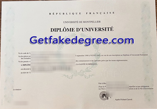 Université de Montpellier diploma