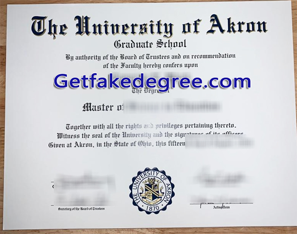 University of Akron diploma