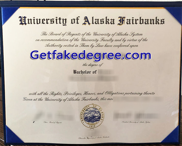 University of Alaska Fairbanks diploma