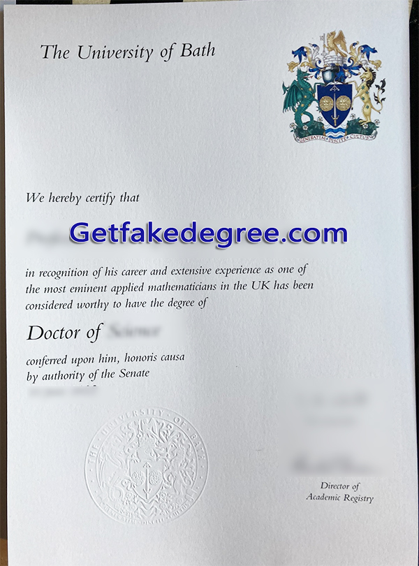 University of Bath diploma