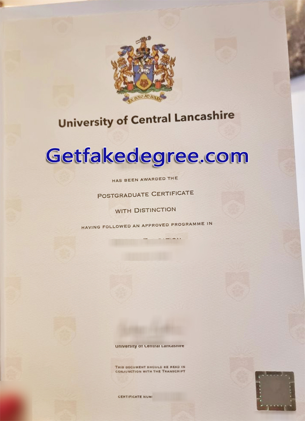 University of Central Lancashire diploma