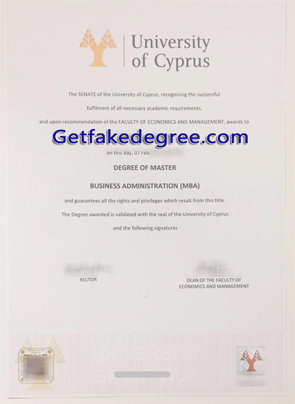 University of Cyprus diploma