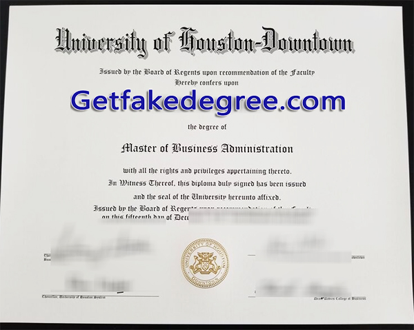 University of Houston–Downtown diploma