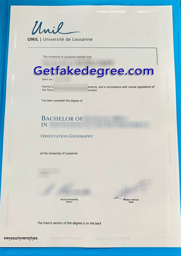 University of Lausanne diploma