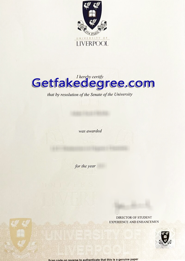 University of Liverpool diploma