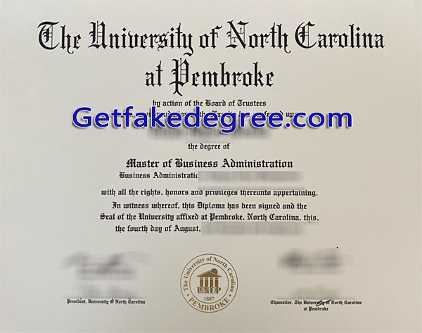 UNC Pembroke diploma