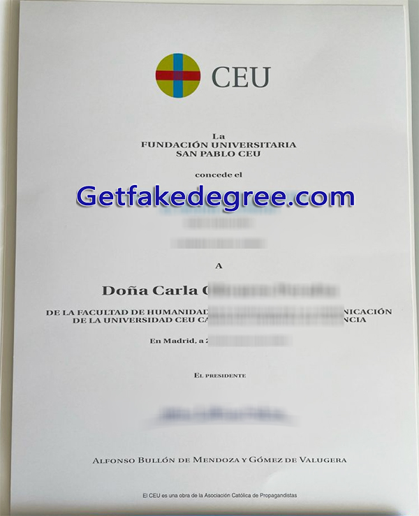 Universidad CEU Cardenal Herrera diploma